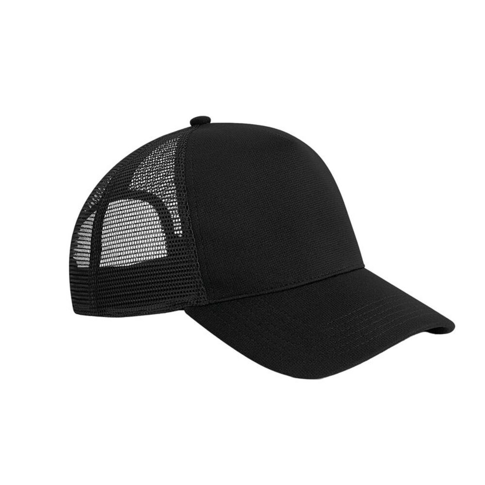 Beechfield Unisex Adult Microknit  Trucker Cap / Black